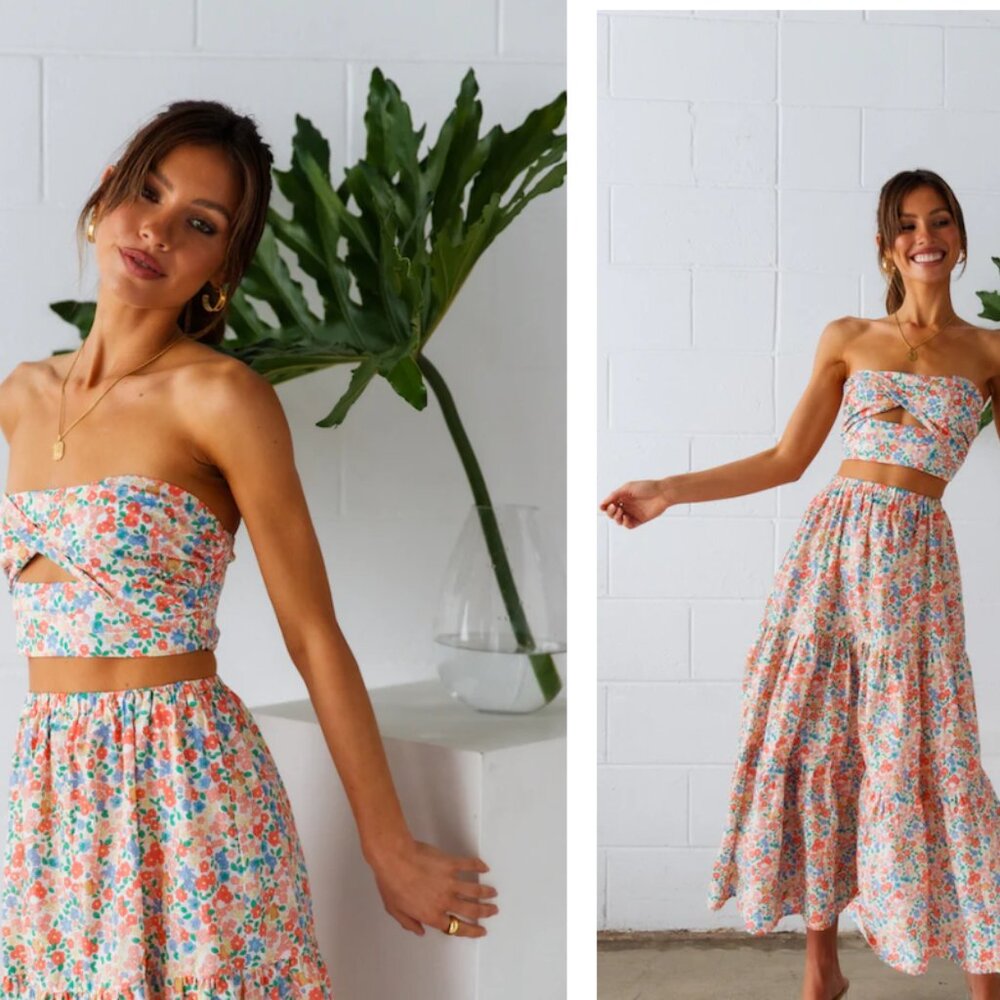 Hello Molly So Particular Maxi Skirt Set Small - Picture 5 of 10
